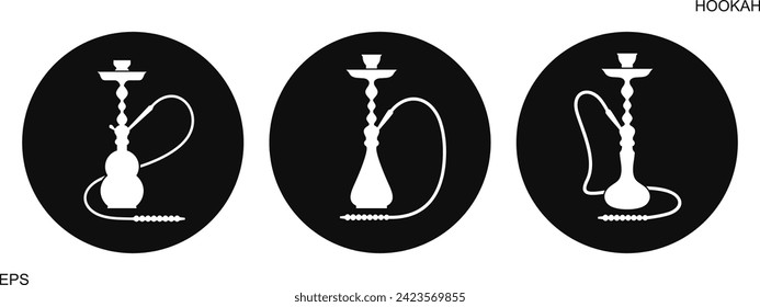 Logo de Hookah. Hookah aislada sobre fondo blanco