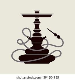 Hookah logo. Shisha symbol. Vector illustration.