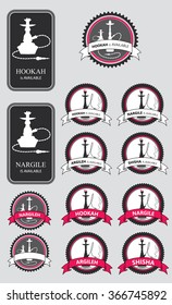 Hookah Lounge Bar Menu, Nargile, Nargila, hubble bubble (Vector Art)