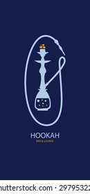 Hookah Lounge Cover Menu, Nargila, Shisha, Hubbly Bubbly , (Vector Art)