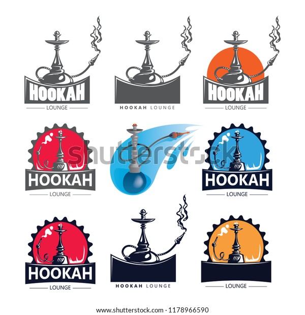 Hookah Lounge Icon Collection Vector Art Stock Vector Royalty Free