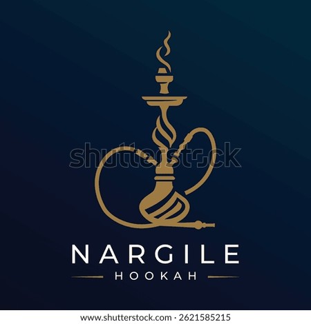 A hookah modern logo design. Modern icon vector flame.
