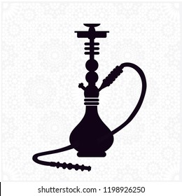 Hookah, Nargile, Hubbly Bubbly, Shisha Silhouette - Icon Vector Illustration Isolated