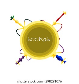 Hookah on a white background isolated. Vector Illustration