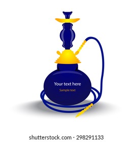 Hookah on a white background isolated. Vector Illustration