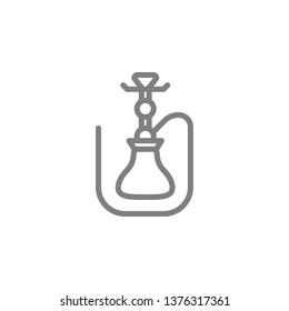hookah outline icon. Elements of smoking activities illustration icon. Signs and symbols can be used for web, logo, mobile app, UI, UX on white background