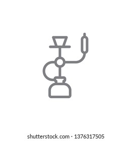 hookah outline icon. Elements of smoking activities illustration icon. Signs and symbols can be used for web, logo, mobile app, UI, UX on white background