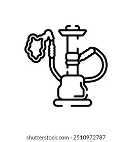 Hookah Outline Icon, Vector illustration