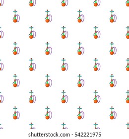 Hookah pattern. Cartoon illustration of hookah vector pattern for web