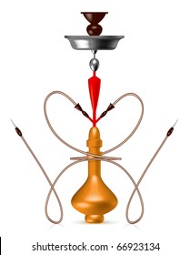 Hookah with a pipe in the form of heart