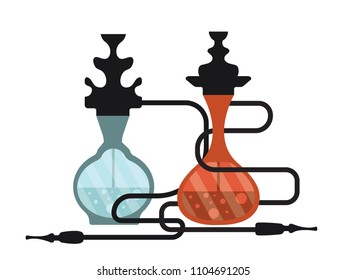 Hookah Shisha icon (blue and red)