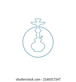 Hookah Shisha Icon Logo Illustration Template