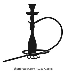 Hookah Silhouette Icon Vector Isolated