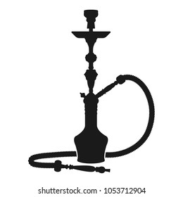 Hookah Silhouette Icon Vector Isolated