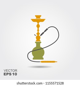 Hookah Silhouette Icon Vector Isolated - Nargile, Hubbly Bubbly, Shisha