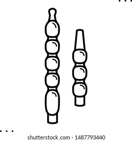 Hookah smoke pipe icon in outline style