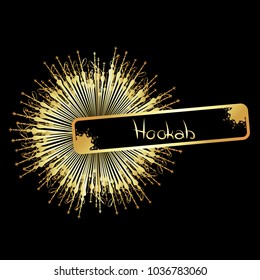 Hookah smoking and relax vector gold