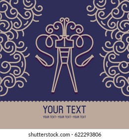 Hookah symbol illustration with text