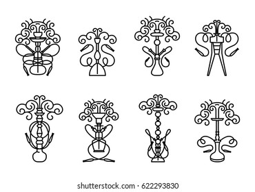 Hookah symbol illustration with text