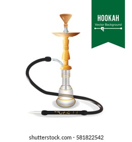 Hookah Vector. Classic Egyptian And Arabic Style. Isolated On White Background