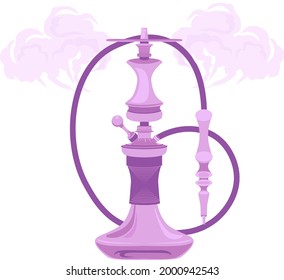 Hookah vector. Color palette different flavor. clean style. isolated background