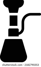 hookah  Vector illustration on a transparent background. Premium quality symmbols. Glyphs vector icons for concept and graphic design. 
