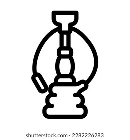 Hookah Vector Line Icon Design