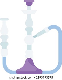 hookah vector on white background. isolated Vector icon