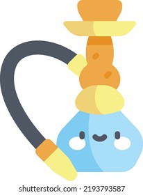 hookah vector on white background. isolated Vector icon