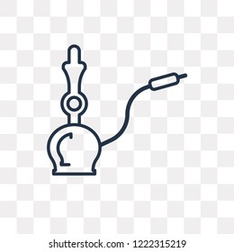 Hookah vector outline icon isolated on transparent background, high quality linear Hookah transparency concept can be used web and mobile