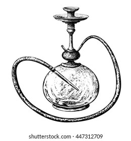 hookah vector silhouettes.vector drawing