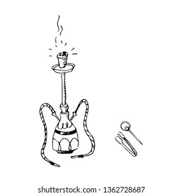 hookah vector sketch
