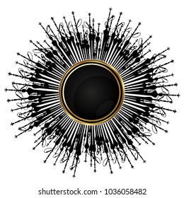 Hookahs silhouette abstract for vector