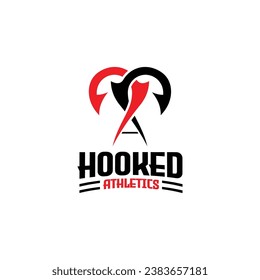 Hooked Athletics A letter Logo Design