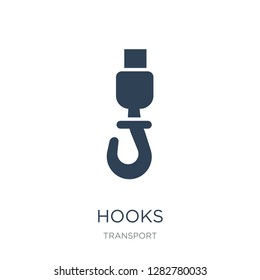 hooks icon vector on white background, hooks trendy filled icons from Transport collection, hooks vector illustration