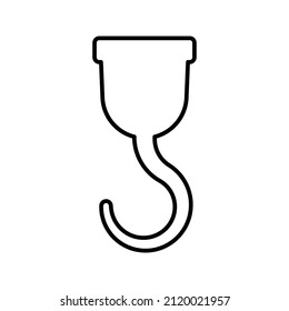 hooks vector isolated on white background. icon hooks isolated. vector illustration