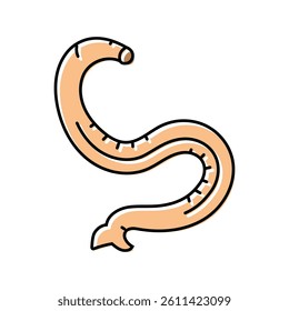 hookworm parasite color icon vector. hookworm parasite sign. isolated symbol illustration