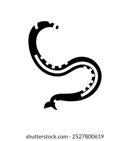 hookworm parasite glyph icon vector. hookworm parasite sign. isolated symbol illustration