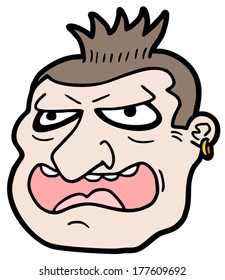 Hooligan face character