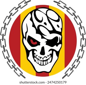 hooligan skull football logo vectör