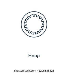 Hoop concept line icon. Linear Hoop concept outline symbol design. This simple element illustration can be used for web and mobile UI/UX.