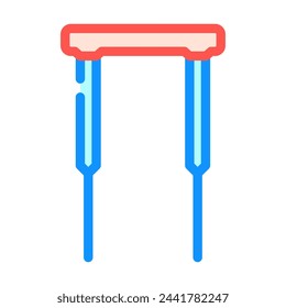 hoop croquet game color icon vector. hoop croquet game sign. isolated symbol illustration