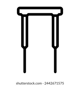 hoop croquet game line icon vector. hoop croquet game sign. isolated contour symbol black illustration