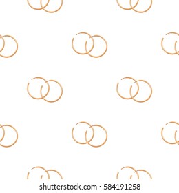 Hoop earrings icon in cartoon style isolated on white background. Jewelry and accessories pattern stock vector illustration.