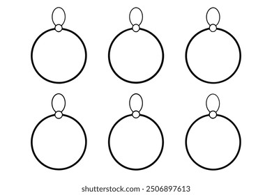 Hoop Earrings line art sleek portrayal showcasing contemporary hoop style