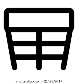 The hoop icon for basketball match or any sport