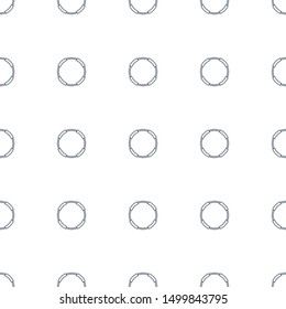 hoop icon pattern seamless white background. Editable line hoop icon. hoop icon pattern for web and mobile.