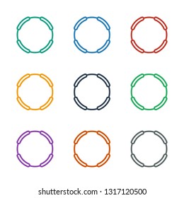 hoop icon white background. Editable outline hoop icon from fitness. Trendy hoop icon for web and mobile.