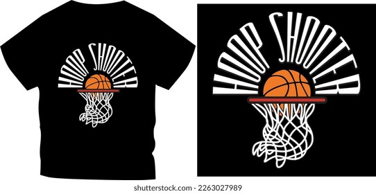 hoop shooter basketball graphic design vector illustration