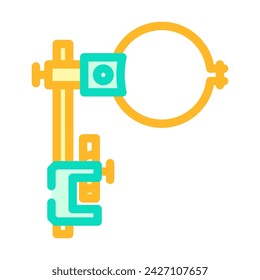 hoop stand embroidery hobby color icon vector. hoop stand embroidery hobby sign. isolated symbol illustration